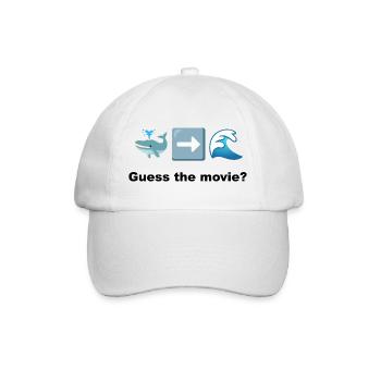Whale and Dare Sea Adventure Rate mal, welcher Film? - Baseballkappe - Weiß/Weiß - Vorne
