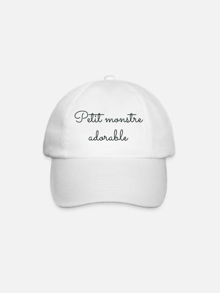 Niedliches kleines Monster - Baseballkappe - Weiß/Weiß