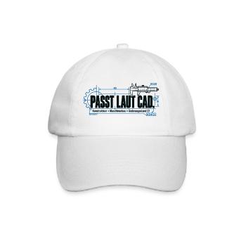 Passt laut CAD - Baseballkappe - Weiß/Weiß - Vorne