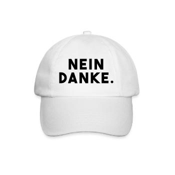 Nein Danke - Baseballkappe - Weiß/Weiß - Vorne