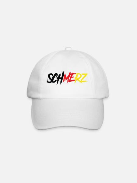 Schmerz – Deutschland Statement Shirt - Baseballkappe - Weiß/Weiß