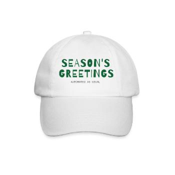 Season's Greetings – Automated as Usual - Baseballkappe - Weiß/Weiß - Vorne