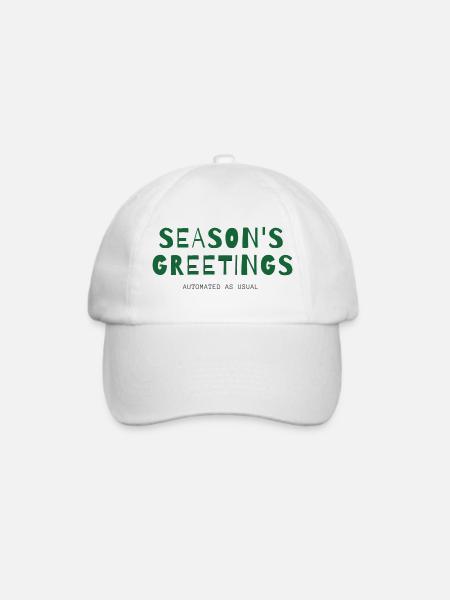 Season's Greetings – Automated as Usual - Baseballkappe - Weiß/Weiß
