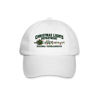 Weihnachtslichter-Abteilung — Fehlerbeheber - Baseballkappe - Weiß/Weiß - Vorne