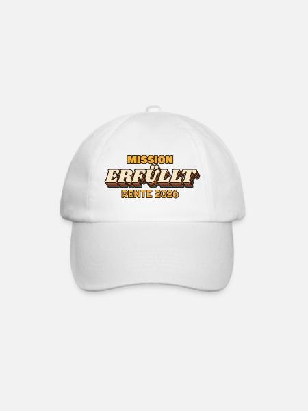 Mission erfüllt - Rente 2026 Retro - Baseballkappe - Weiß/Weiß