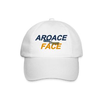 aroace und in dein Gesicht - Baseballkappe - Weiß/Weiß - Vorne