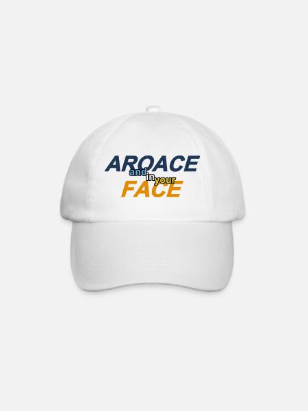 aroace und in dein Gesicht - Baseballkappe - Weiß/Weiß