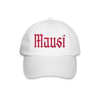 mausi / gothik stil (rot) - Baseballkappe - Weiß/Weiß - Vorne