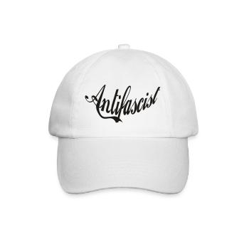 Antifaschist Antifaschismus Antifascist Antiracist - Baseballkappe - Weiß/Weiß - Vorne