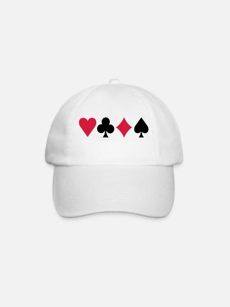 Poker Signs - Baseballkappe - Weiß/Weiß