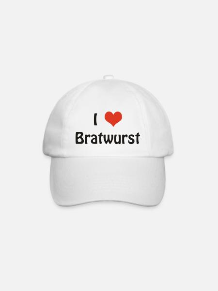 Bratwurst - Baseballkappe - Weiß/Weiß