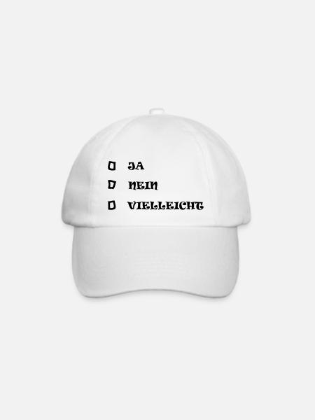 ja nein vielleicht - Baseballkappe - Weiß/Weiß