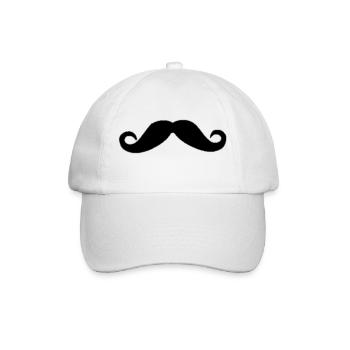 Schnurrbärte - Baseballkappe - Weiß/Weiß - Vorne