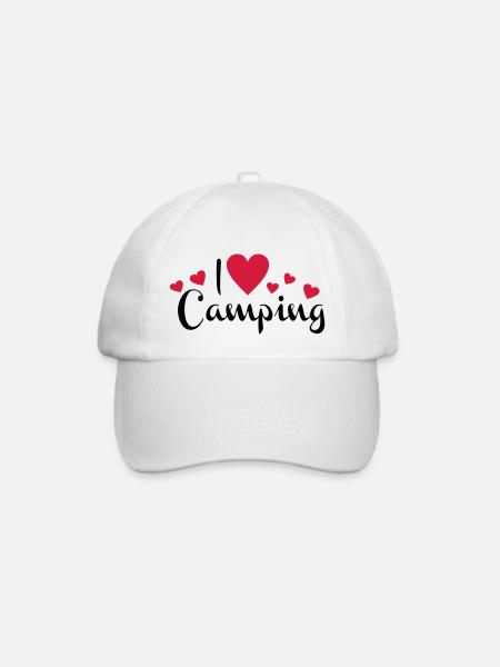 camping - Baseballkappe - Weiß/Weiß