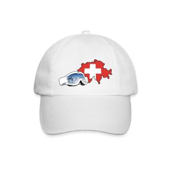 Schweiz Goggles - Baseballkappe - Weiß/Weiß - Vorne