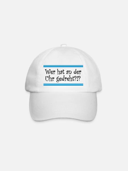 Uhr - Baseballkappe - Weiß/Weiß