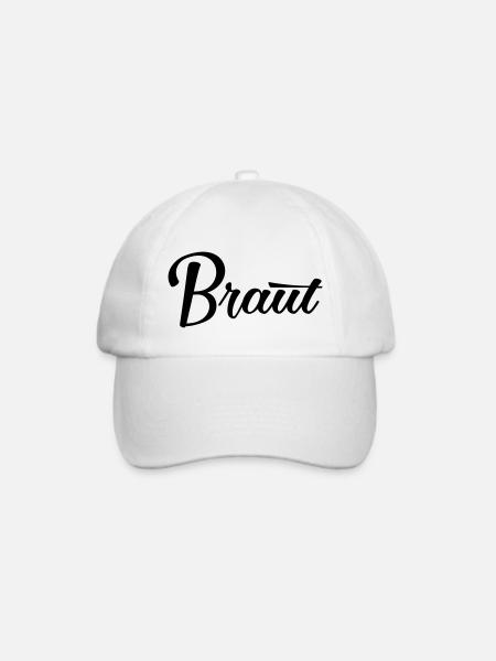 Braut Bride JGA Hochzeit stag do Polterabend - Baseballkappe - Weiß/Weiß