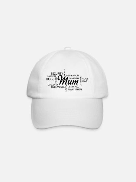 Mama - Baseballkappe - Weiß/Weiß