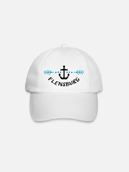 Heimat Hafen Flensburg - Baseballkappe - Weiß/Weiß