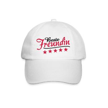 Beste Freundin - Baseballkappe - Weiß/Weiß - Vorne