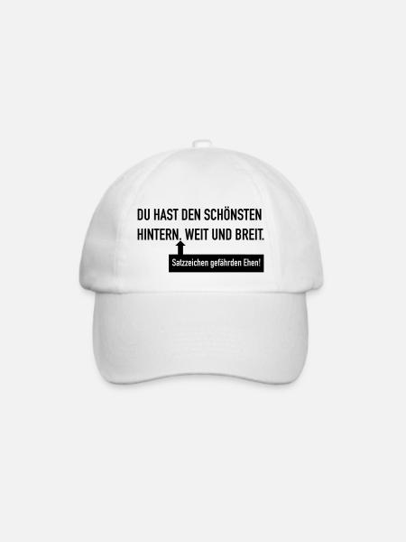 Du hast den schönsten Hintern - Baseballkappe - Weiß/Weiß