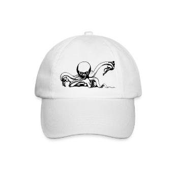 tintenfisch giant octopus krake kalmar sepien fish - Baseballkappe - Weiß/Weiß - Vorne
