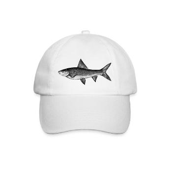 karpfen carp fisch fish animal tiere - Baseballkappe - Weiß/Weiß - Vorne