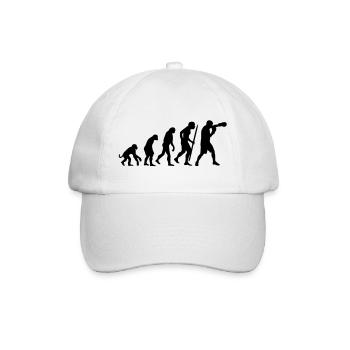 Evolution of boxing - Baseballkappe - Weiß/Weiß - Vorne