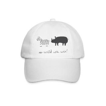 So Wild wie wir (Nashorn & Zebra) - Baseballkappe - Weiß/Weiß - Vorne