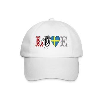 Love Sweden Black - Baseballkappe - Weiß/Weiß - Vorne