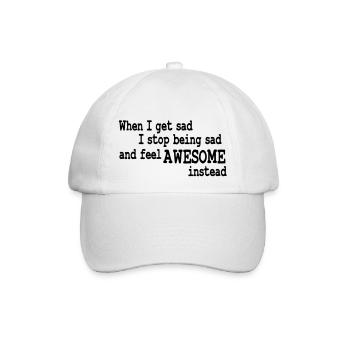 when i feel sad - Baseballkappe - Weiß/Weiß - Vorne