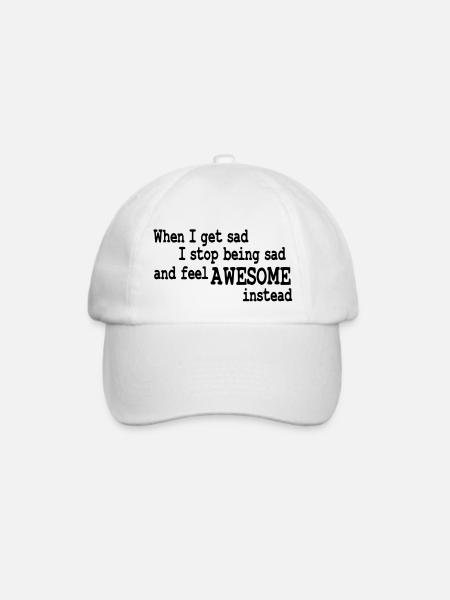 when i feel sad - Baseballkappe - Weiß/Weiß