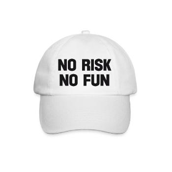 no risk no fun - Baseballkappe - Weiß/Weiß - Vorne