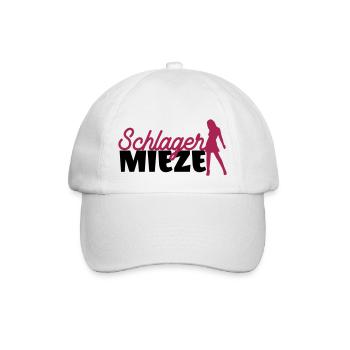 Schlager Mieze Lustiges Motiv Fans - Baseballkappe - Weiß/Weiß - Vorne