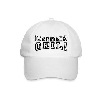 Leider Geil! - Baseballkappe - Weiß/Weiß - Vorne