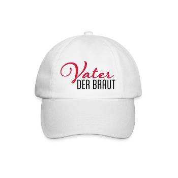 vater der braut - Baseballkappe - Weiß/Weiß - Vorne