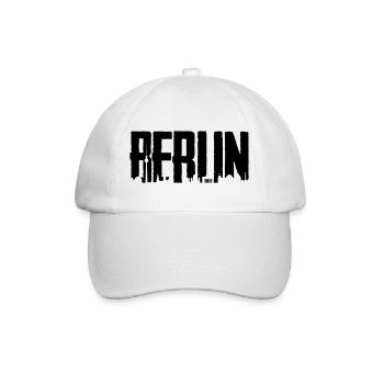 Berlin T-Shirt, Skyline,Kreuzberg,Mitte,Neukölln - Baseballkappe - Weiß/Weiß - Vorne