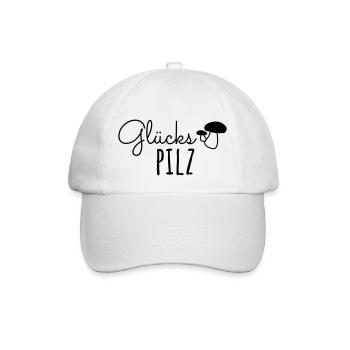 Glückspilz Glückspilzin Glück Sprüche Geschenk - Baseballkappe - Weiß/Weiß - Vorne
