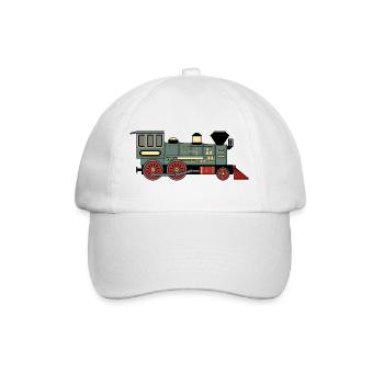 Dampflokomotive - Baseballkappe - Weiß/Weiß - Vorne
