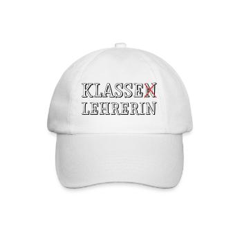 Klassen Lehrerin - Baseballkappe - Weiß/Weiß - Vorne