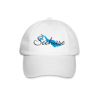 Seehase vom Bodensee für helle Shirts - Baseballkappe - Weiß/Weiß - Vorne