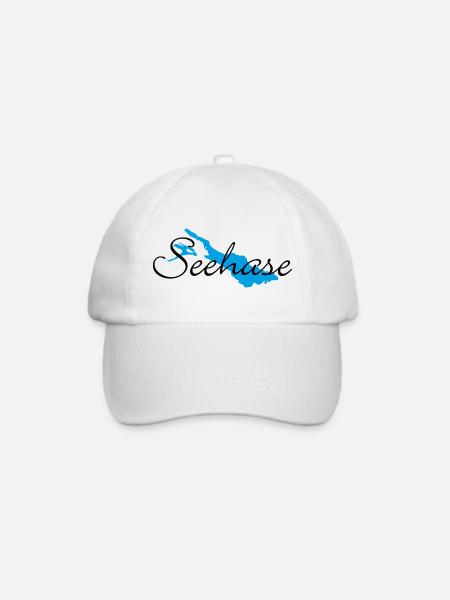 Seehase vom Bodensee für helle Shirts - Baseballkappe - Weiß/Weiß