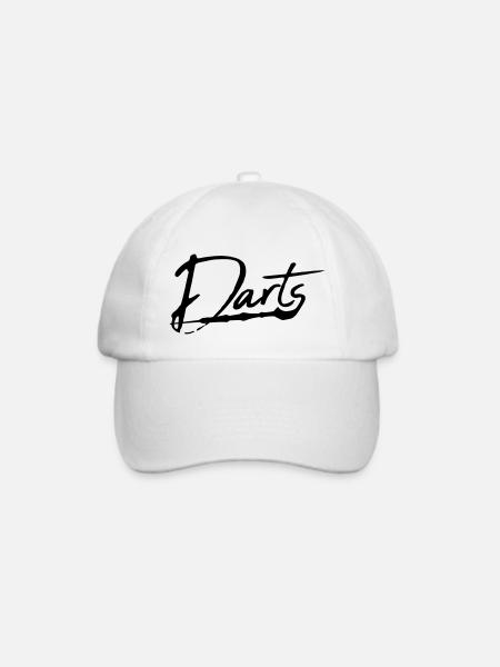 crew dart team logo freunde verein club pfeil dart - Baseballkappe - Weiß/Weiß