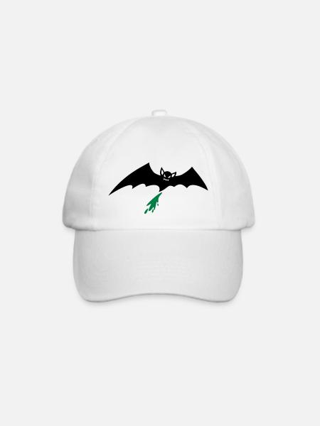 Fledermaus - Baseballkappe - Weiß/Weiß