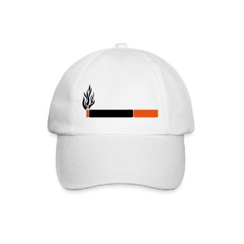 Zigarette Zigarette Zigarre Symbol ikone - Baseballkappe - Weiß/Weiß - Vorne