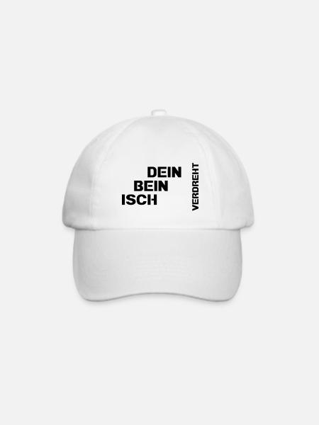 Dein Bein isch verdreht - Baseballkappe - Weiß/Weiß