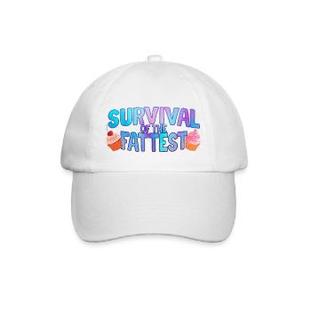 Survival of the Fattest - Baseballkappe - Weiß/Weiß - Vorne