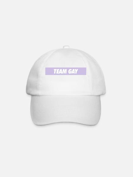 team gay - Baseballkappe - Weiß/Weiß