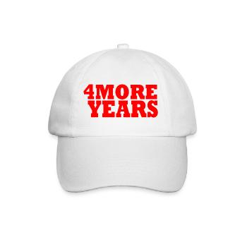 4 more years - Baseballkappe - Weiß/Weiß - Vorne
