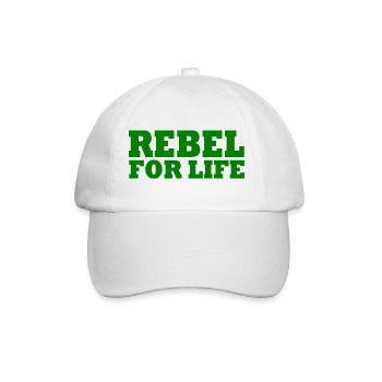 Rebel for life - Baseballkappe - Weiß/Weiß - Vorne
